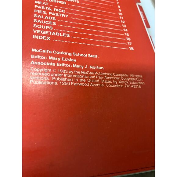 McCalls Cooking School Book 1-Cookbook 3 Ring Binder Mistake Proof Recipe 1980s - Picture 5 of 9